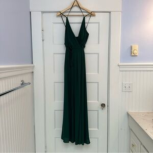 light lime green bridesmaid dresses Sassafras Beaded Flower Strapless Maxi Dress main image 1